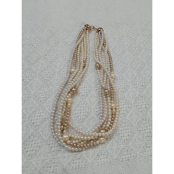 Monet Multistrand  Pearl Neckalce - Picture 1 of 2